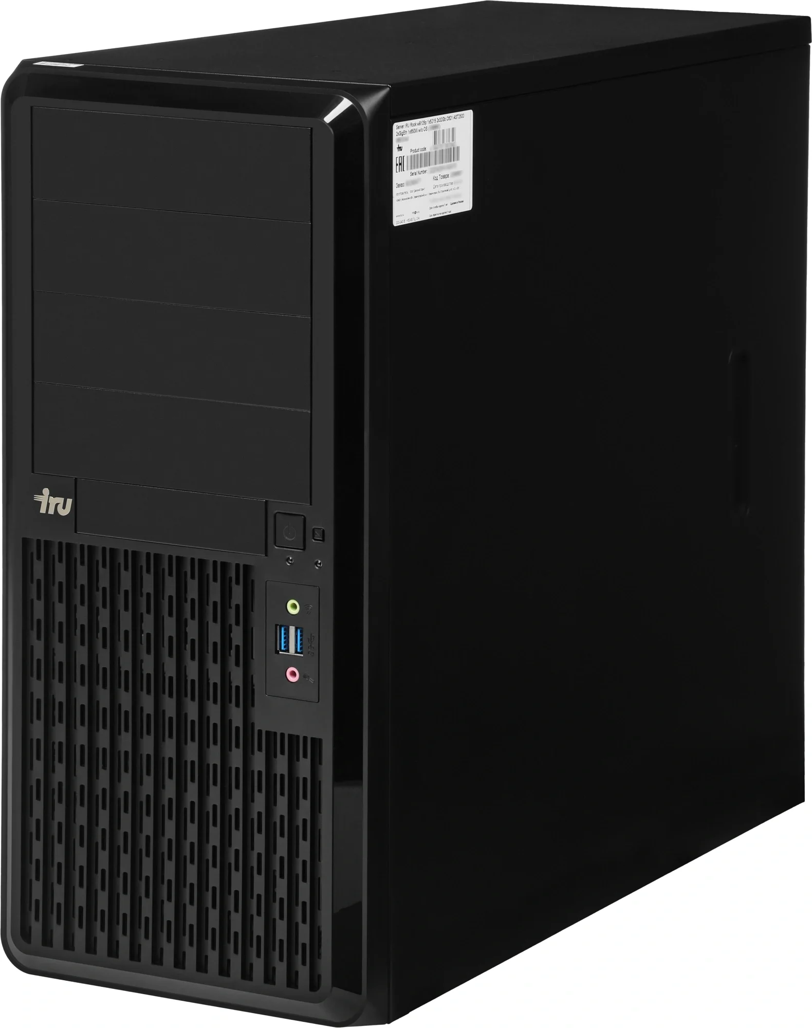 Сервер IRU Rock W9105P 1x5222 2x16Gb 1x1Tb M.2 SSD С621 AST2500 2xRJ45 1x650W w/o OS (2138524)