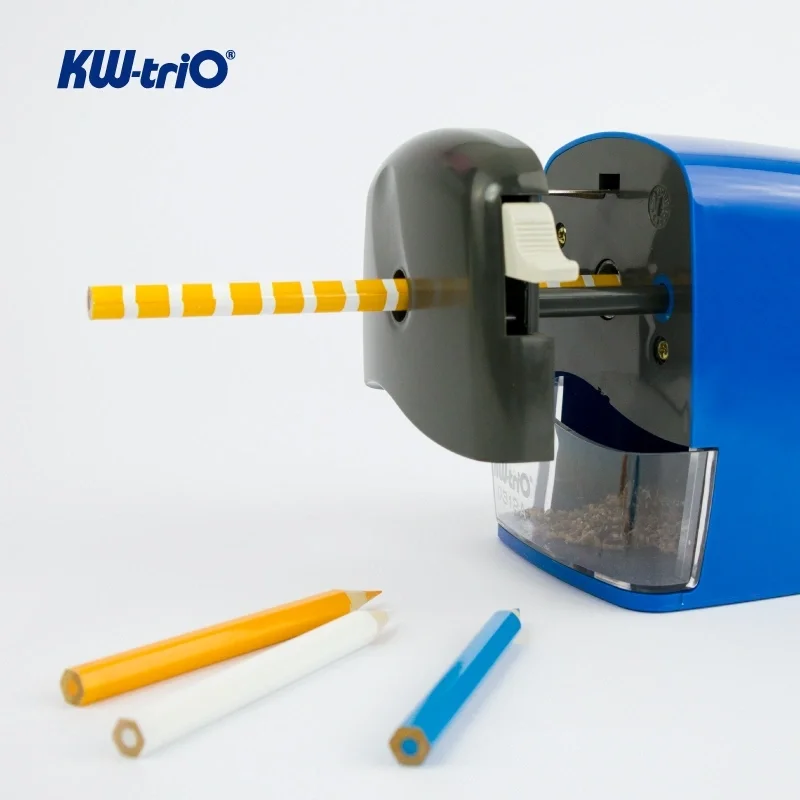 Точилка для карандашей механическая Kw-Trio 312A, 1 отверстие, 12мм пластик, ассорти