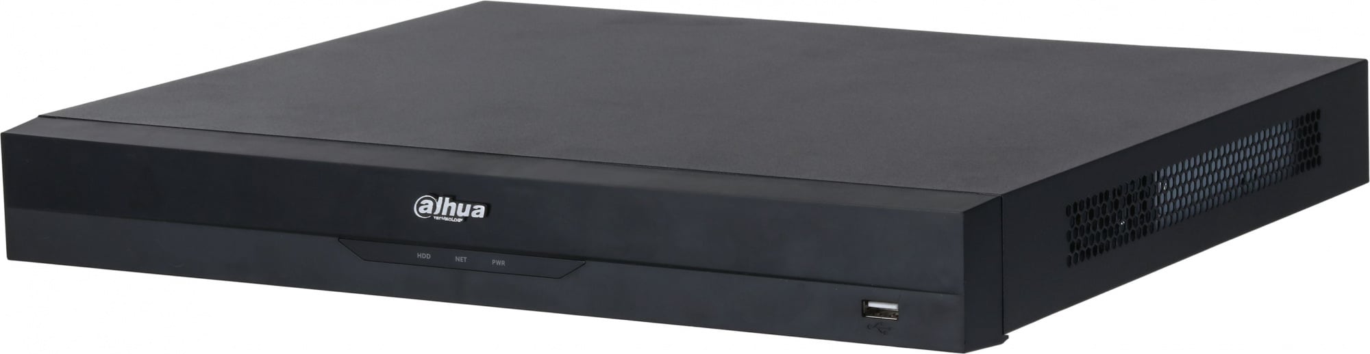 DAHUA DHI-NVR4216-16P-EI 16-канальный IP-видеорегистратор c PoE, 4K, H.265+, видеоаналитика, входящий поток до 256Мбит/с, 2 SATA III до 16Тбайт