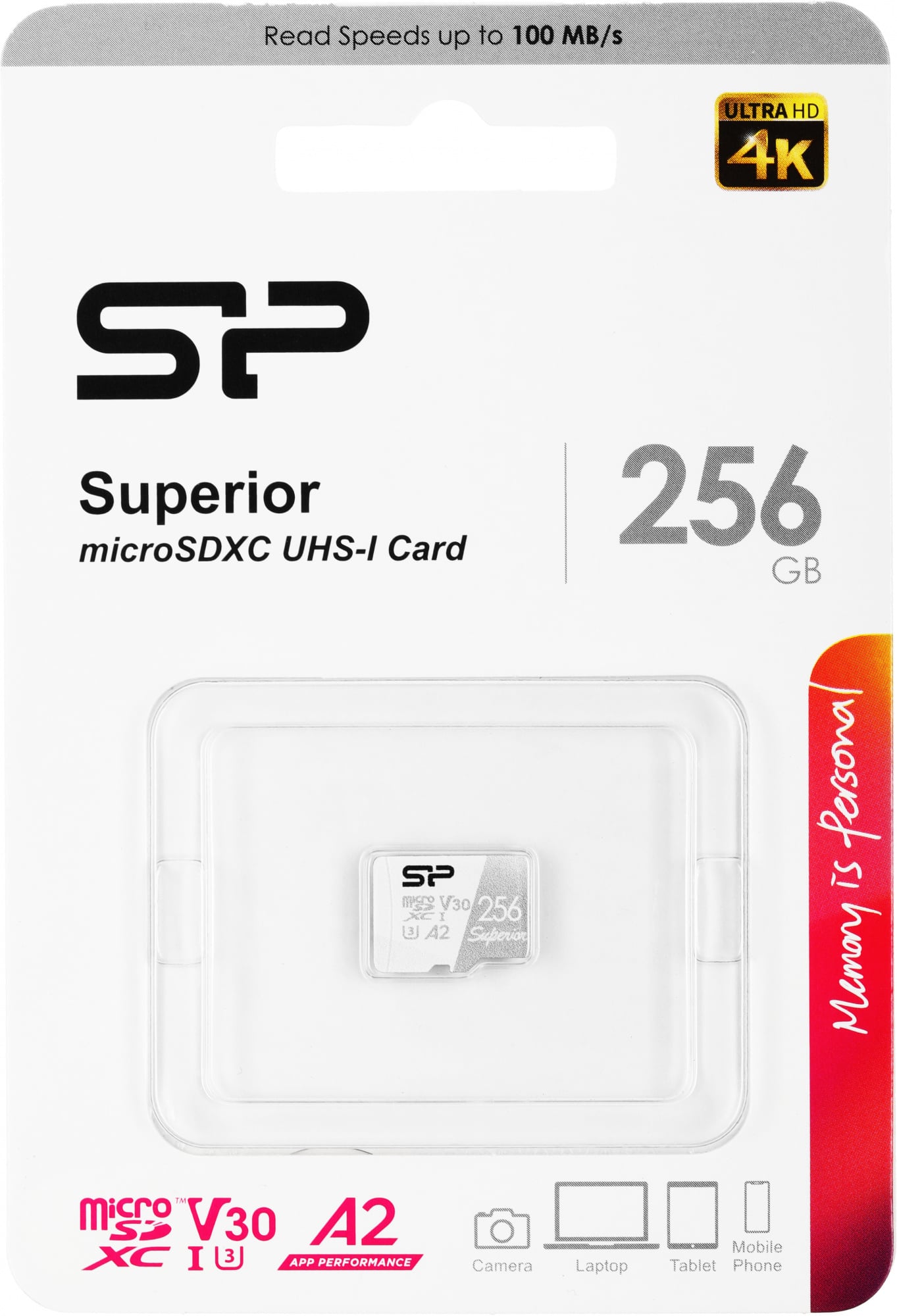 Флеш карта microSD 256Gb Silicon Power Superior Pro A2 microSDXC Class 10 UHS-I U3 Colorful 100/80 Mb/s