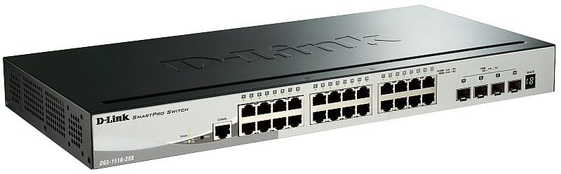Коммутатор D-Link DGS-1510-28X/A1A (L2+) 24x1Гбит/с 4SFP+ управляемый