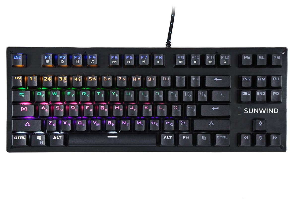 Клавиатура SunWind 1422332, SW-K900G, механическая, USB, LED