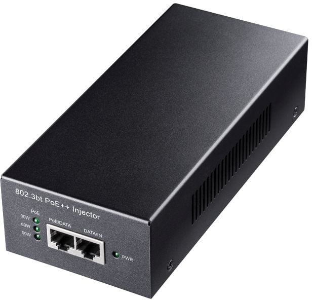 PoE-адаптер CUDY 90W Gigabit PoE+/PoE Injector, 802.3bt/at/802.3af Standard, Data and Power Carried over The Same Cable Up to 100 Meters,  Wall Mount, Metal Case