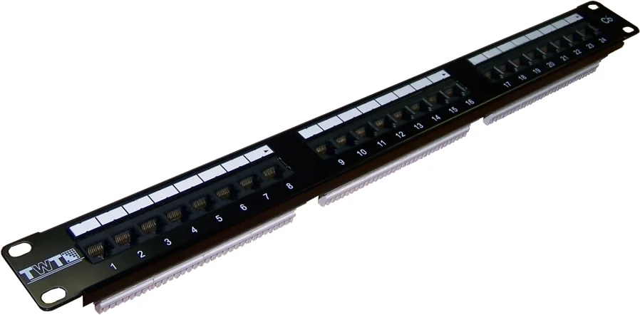 Патч-панель LANMASTER - TWT-PP24, 24-ports, кат. 6, UTP, RJ-45, 1U, цвет чёрный, TWT-PP24UTP/6