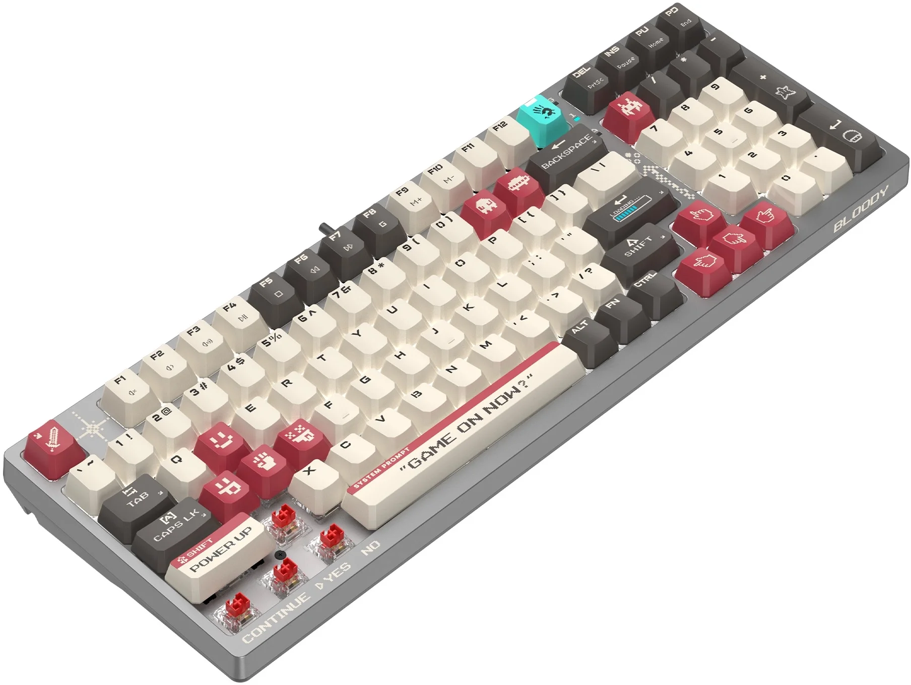 Клавиатура A4Tech S98 Pixels механическая серый/бежевый USB for gamer LED (S98) кабель 1.8м