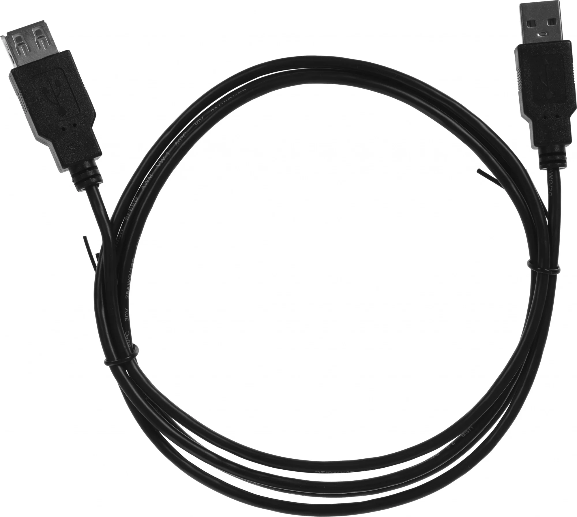 USB кабель KingPrice - KP-AmAf-v2, USB Type A (M) -> USB Type A (F), USB 2.0, 1.5 м, цвет чёрный, KP-AMAF-V2-1.5M