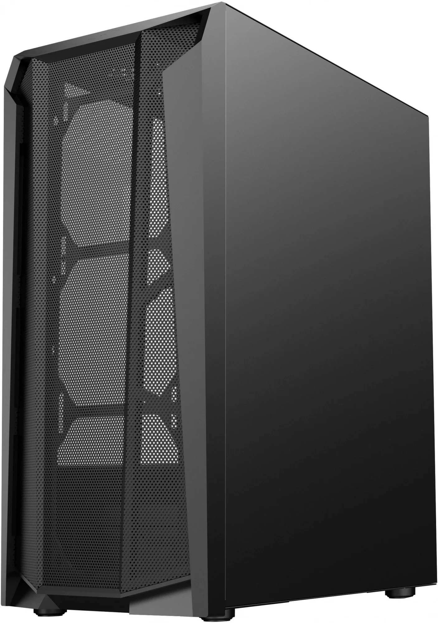 Компьютерный корпус Оклик OCC-MD302 черный без БП ATX 6x120мм 2xUSB 2.0 1xUSB 3.0 audio bott PSU