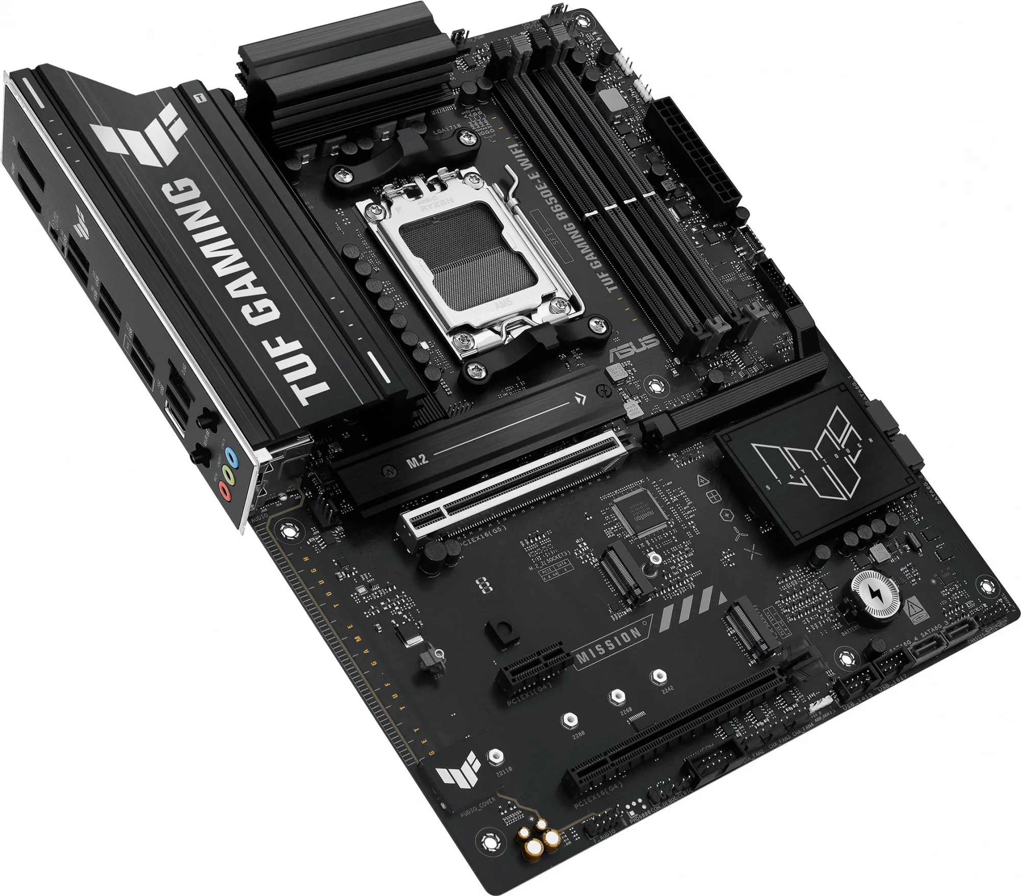 Материнская плата ASUS TUF GAMING B650E-E WIFI, AM5, B650, 4*DDR5, 4*SATA, 3*M.2, 4*USB 3.2, 3*USB 2.0, Type-C, 3*PCIx16, 1*PCIx1, DP+HDMI, ATX; 90MB1LT0-M0EAY0