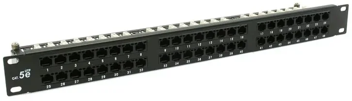 QPP-48RM-C5EUTP-8P8C-IDC-1U Патч-панель QTech  19" 1U 48xRJ45  cat.5e DUAL IDC
