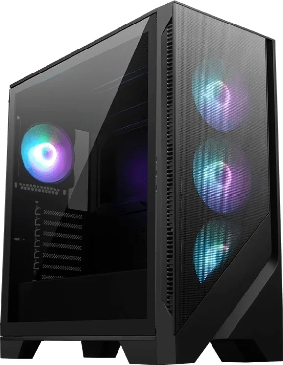 Компьютерный корпус MSI MAG Forge 321R Airflow черный без БП ATX 4x120мм 2xUSB 3.0 1xUSB3.1 audio bott PSU
