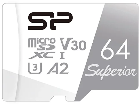 Флеш карта microSD 64Gb Silicon Power Superior Pro A2 microSDXC Class 10 UHS-I U3 Colorful 100/80 Mb/s