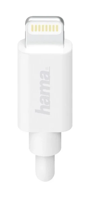 Зарядное устройство Hama 00183291, 1A, кабель Apple Lightning, белый