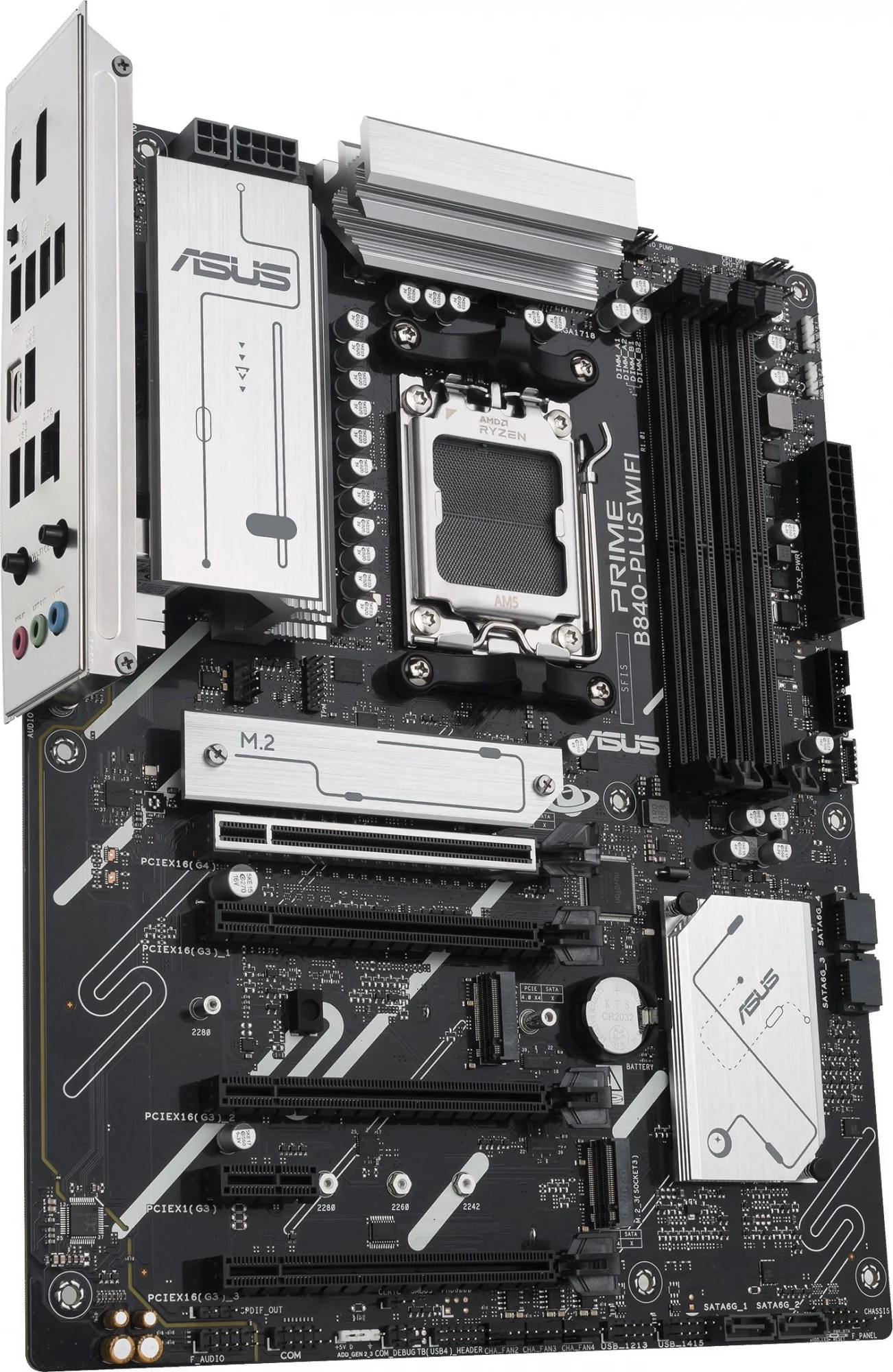 Материнская плата Asus PRIME B840-PLUS WIFI Socket AM5 AMD B840 4xDDR5 ATX AC`97 8ch(7.1) 2.5Gg RAID+HDMI+DP