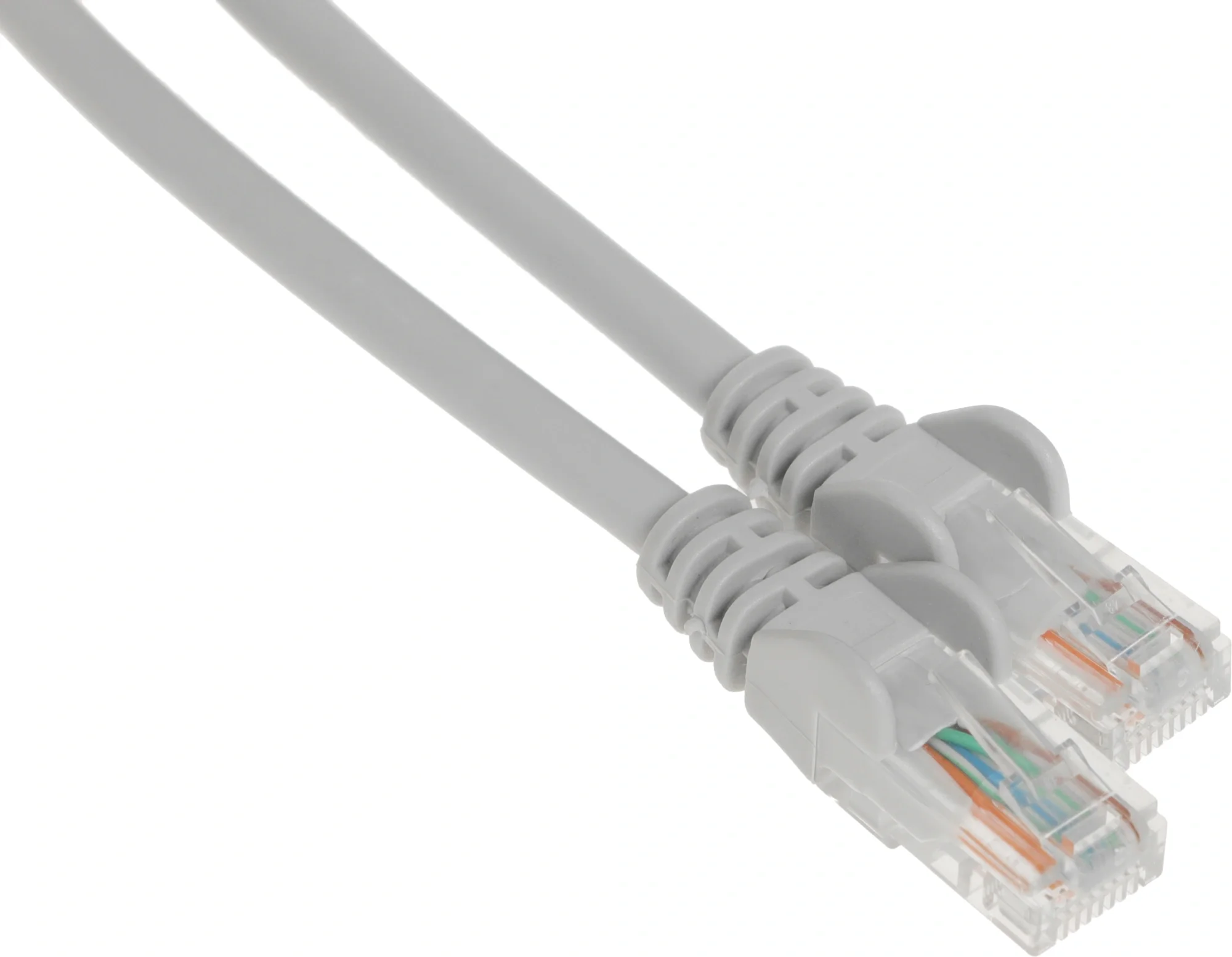 Патч-корд LANMASTER - LAN-PC45, UTP, кат. 5e, 2 x RJ-45, RJ-45 - RJ-45, LSZH, серый, 5 м, LAN-PC45/U5E-5.0-GY