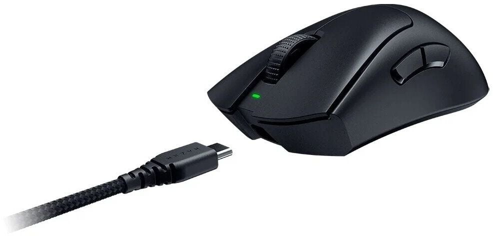 RZ01-04630100-R3G1 - Компьютерная мышь, Razer ,DeathAdder V3 Pro, RZ01-04630100-R3G1, Игровая, Оптическая, до 30 000dpi, 5 кнопок, Razer Chroma™ RGB подсветка с реальными 16,8 млн настраиваемыми цветами, беспроводная, USB, 63 г Чёрная