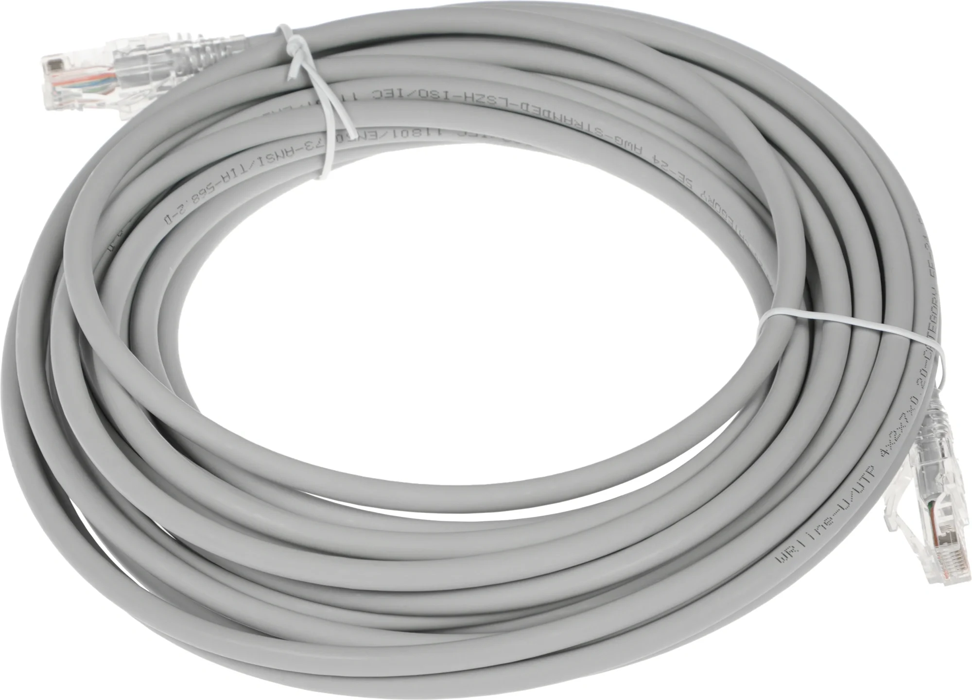 WRline WR-PC-RJ45-UTP-5E-10-GY Патч-корд U/UTP, категория 5е, 2xRJ45, неэкранированный,  серый, LSZH, 10м