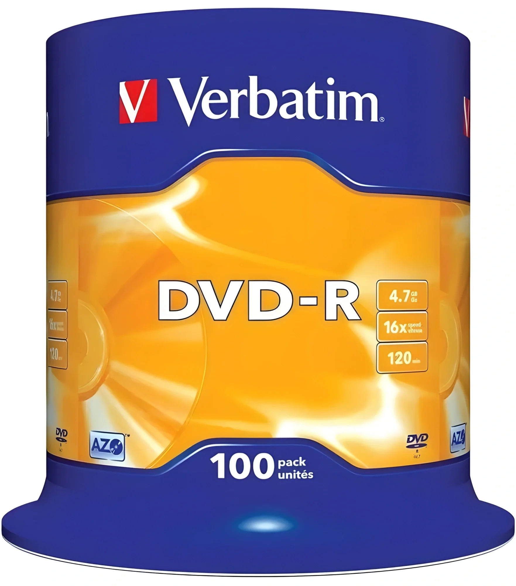 DVD-R Disc Verbatim   4.7Gb  16x  (уп. 100  шт)  на шпинделе  (43549)