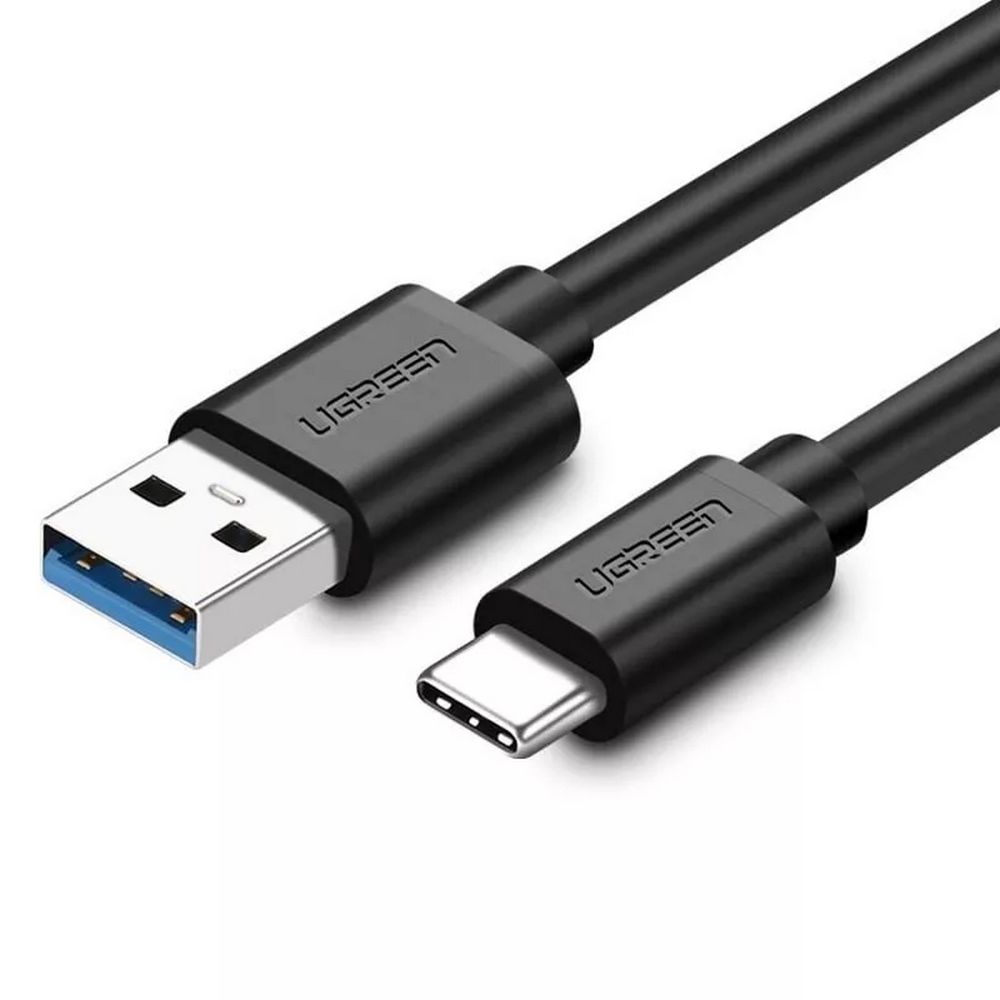 Кабель UGREEN US184 (20882) USB 3.0 A Male to Type C Male Cable Nickel Plating. Длина: 1 м. Цвет: черный