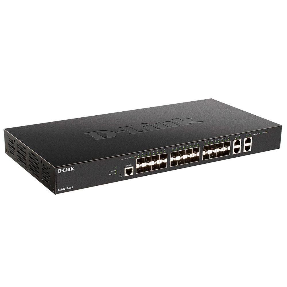 Коммутатор D-Link DXS-1210-28S/A1A, L2+, 24×10G SFP+, 4×10GbE