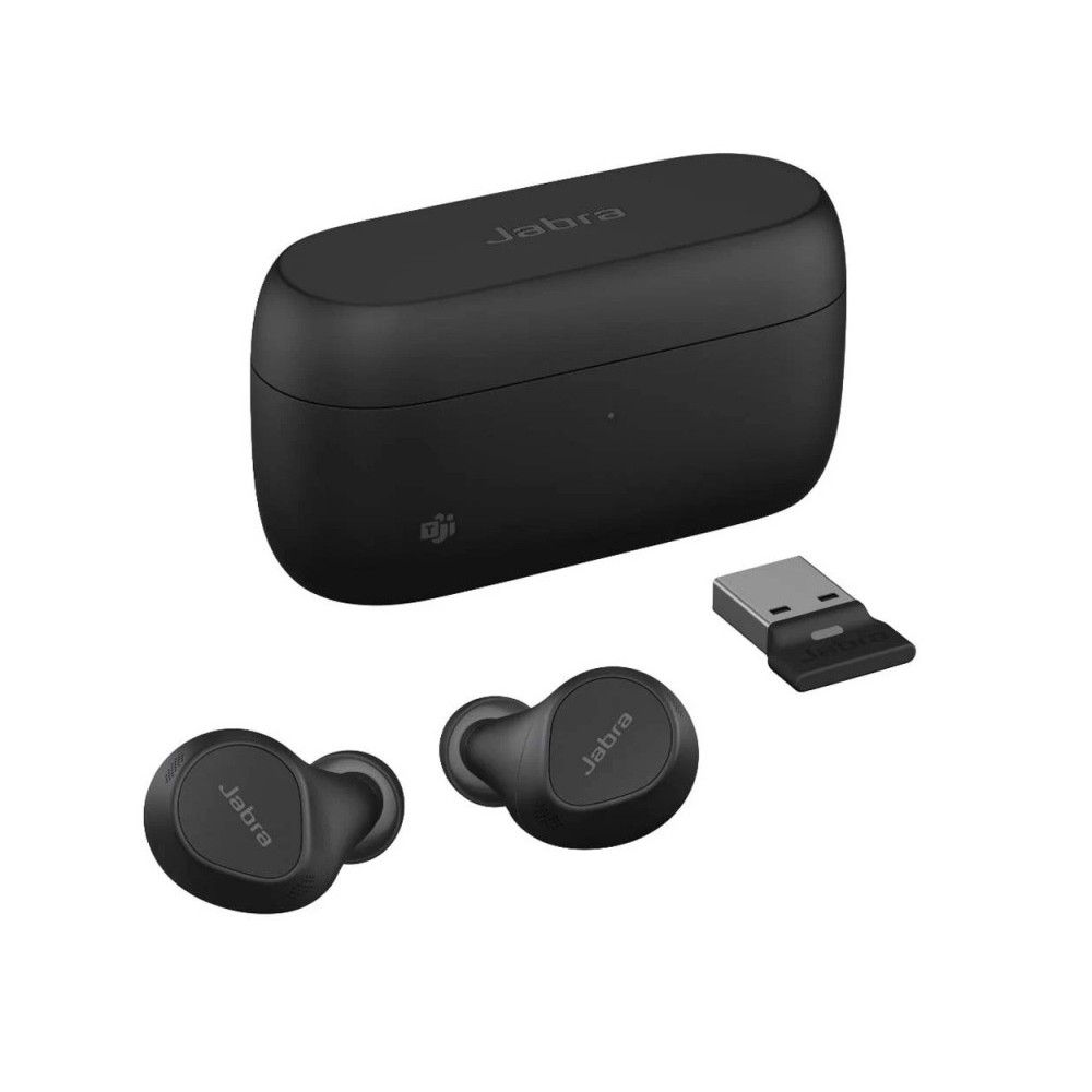 Наушники TWS Jabra Evolve2 Buds черный, внутриканальные, Bluetooth + USB-адаптер, активное шумоподавление, до 33 ч
