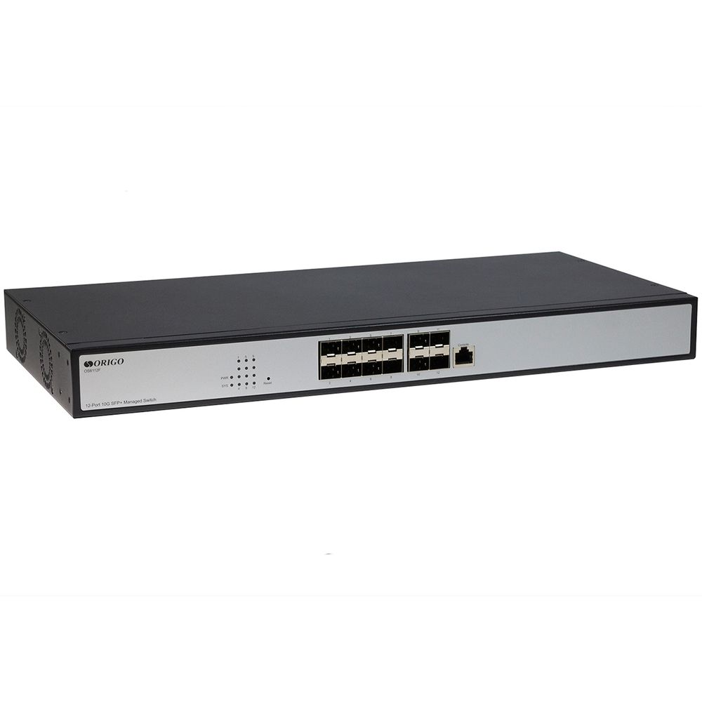 Коммутатор ORIGO OS6112F/A1A Управляемый L3 коммутатор, 12x10GBase-X SFP+, консольный порт RJ-45, комплект для установки в 19" стойку