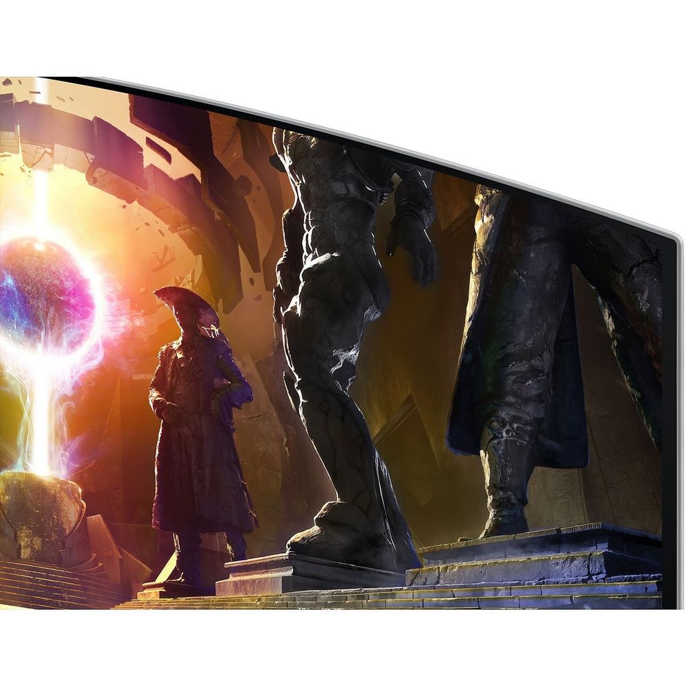 Монитор 34" SAMSUNG S34DG852SI Odyssey OLED G8 Ultra WQHD Smart Curved OLED, 3440x1440, 175Hz, 0,03ms, 250сd/m, 1000000:1, HDR10 | 2xHDMI(2.1), DP(1.4), 2xUSB3.0 | HAS, ExPSU, Speakers, Vesa 100, Silver/Black