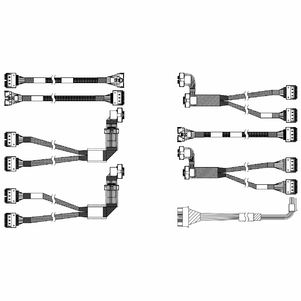 Комплектующие корпусов Lenovo ThinkSystem SR650 V3 2.5" Chassis Front BP2 NVMe Cable Kit 