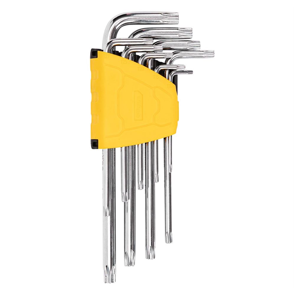 Набор шестигранных ключей ";TORX"; Deli DL3091 9 шт. Размер: 1/16”-3/8”. Хромированный. Технические характеристики: Т10,Т15,Т20,Т25,Т27,Т30,Т40,Т45,Т50