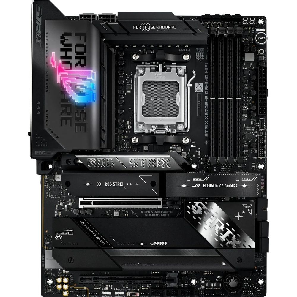 Материнская плата ASUS ROG STRIX X870E-E GAMING WIFI AM5 ATX 4xDDR5 2xPCIEx16 5xM.2 2xUSB-C HDMI 5GLAN Wi-Fi 7 (90MB1IB0-M0EAY0)