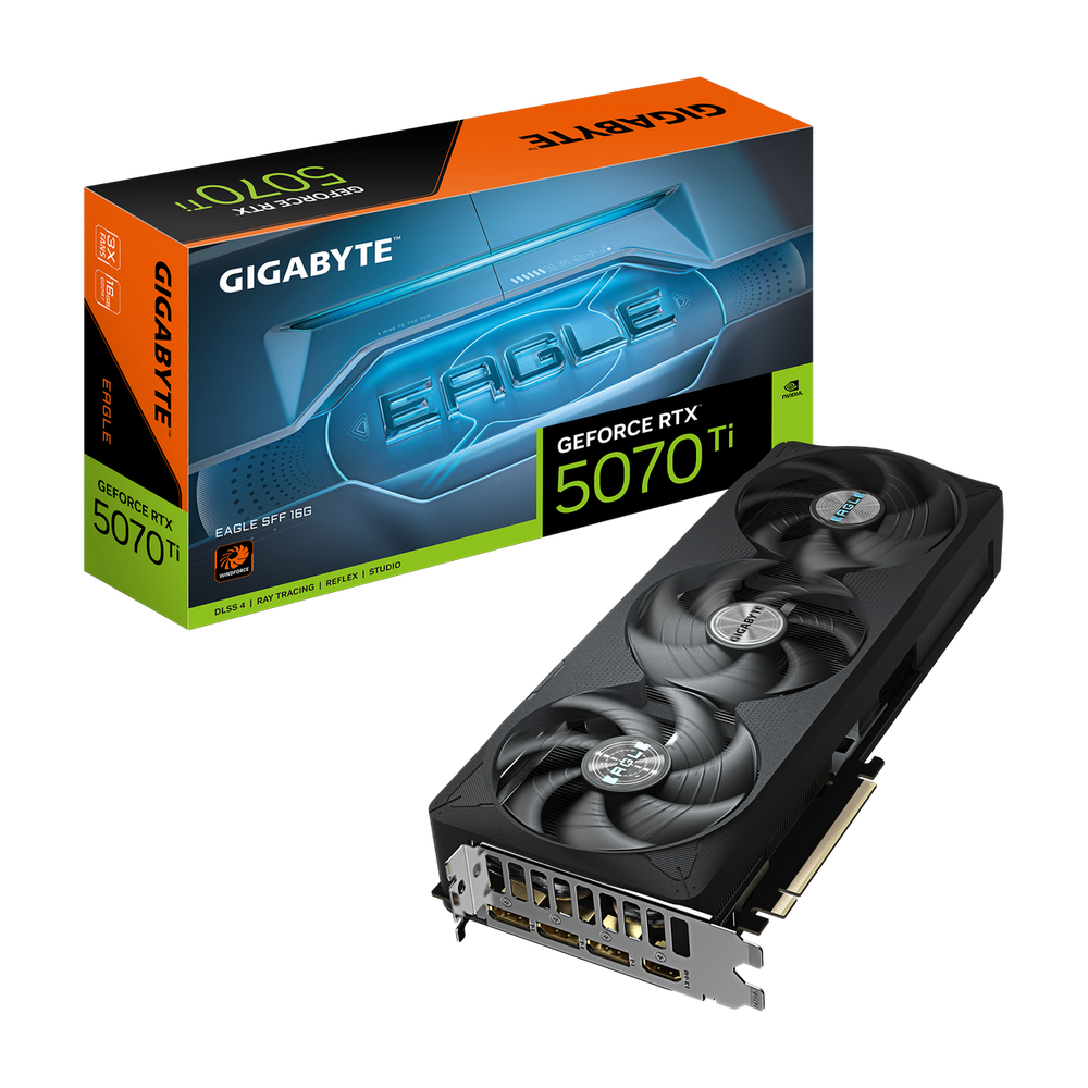 Видеокарта Gigabyte RTX5070Ti EAGLE SFF 16GB GDDR7 256bit 3xDP HDMI 3FAN RTL