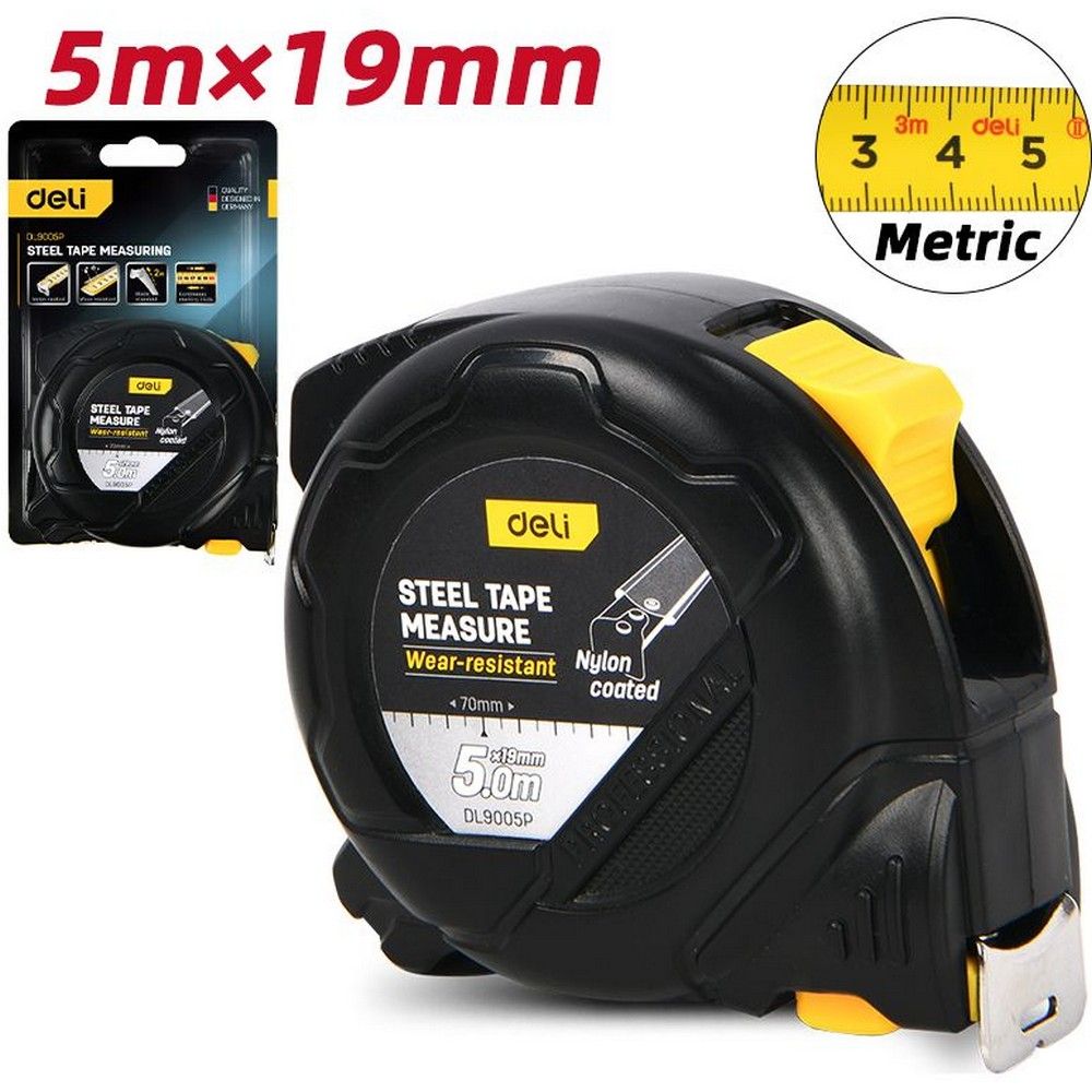 Рулетка Deli DL9005P  5м*19мм