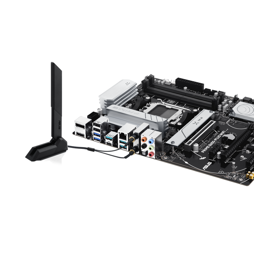Материнская плата ASUS PRIME B650-PLUS WIFI AM5 ATX 4xDDR5 2xPCIEx16 2xPCIEx1 2xM.2 USB-C DP HDMI 2.5GLAN WIFI 6E