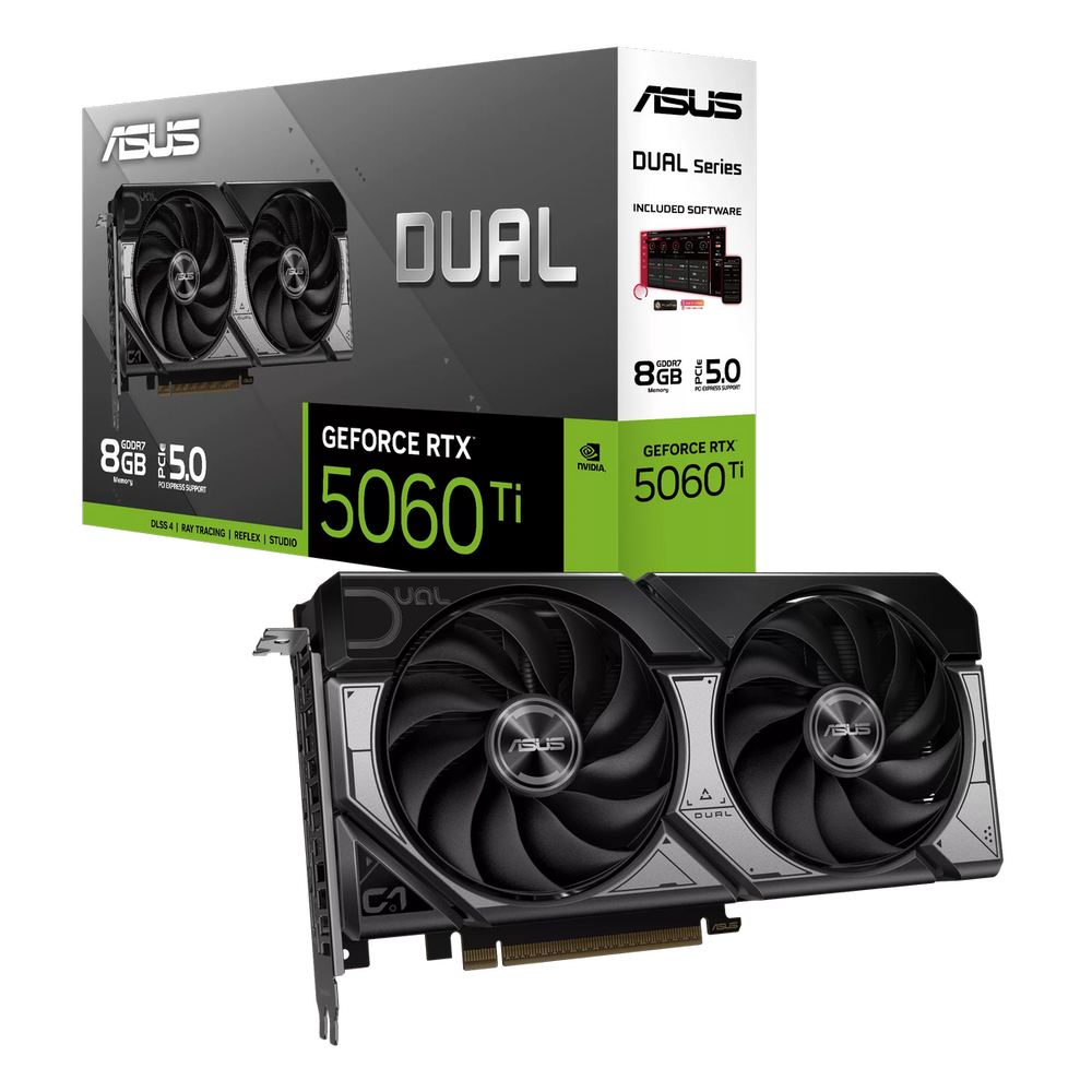 Видеокарта ASUS 90YV0MP3-M0NA00, GeForce RTX 5060 Ti, 8ГБ GDDR7