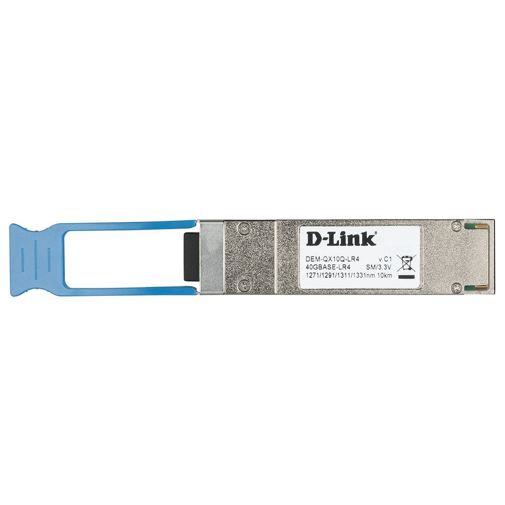Трансивер D-Link QX10Q-LR4/B1A Трансивер QSFP+ с 1 портом 40GBase-LR4 для одномодового оптического кабеля (до 10 км) (454141)