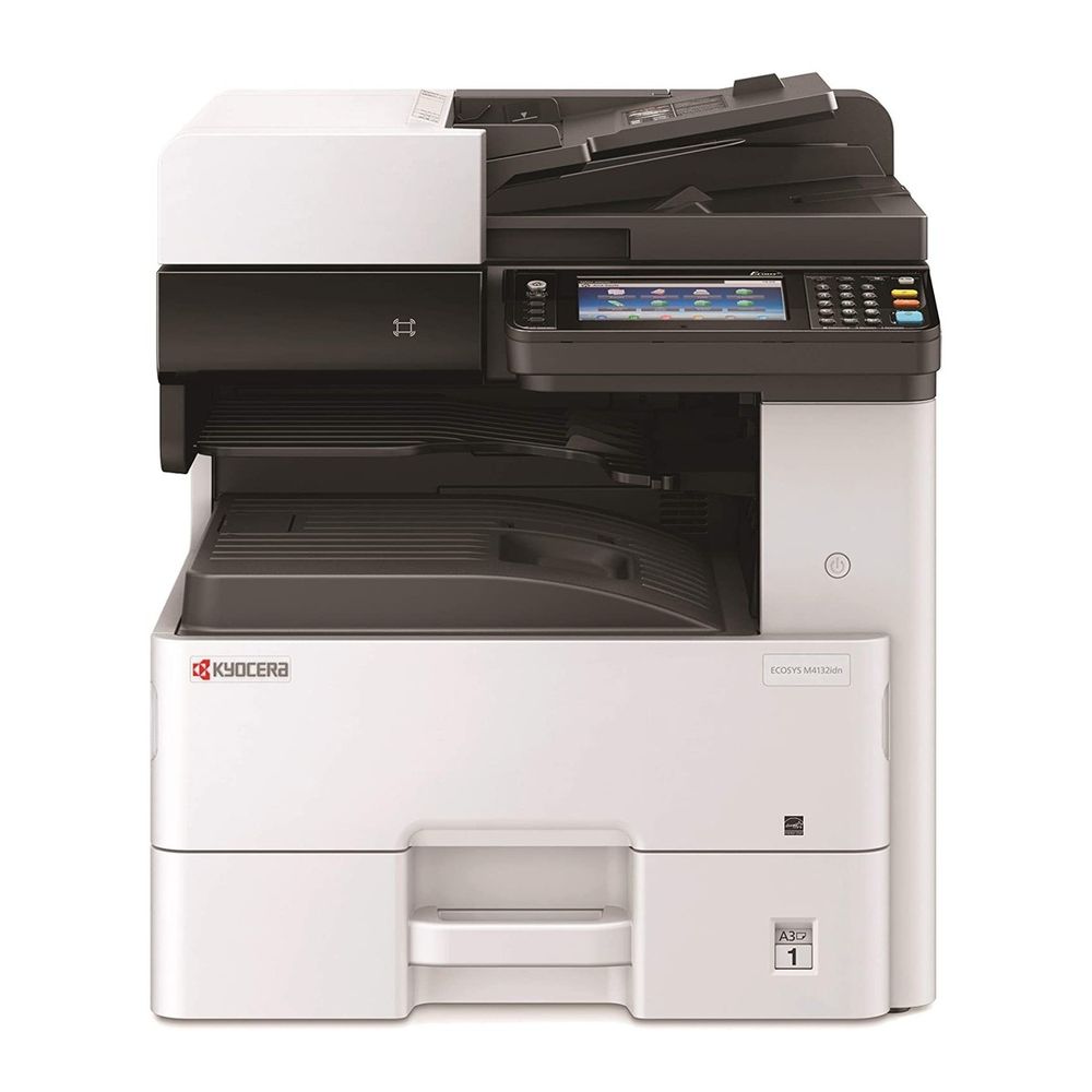 МФУ Kyocera Bad Pack Ecosys M4132idn A3, лазерное, черно-белое, 32стр/мин, 1200dpi, 1200МГц, 1024Мб, 32Гб, 50АПД,  500+100, AirPrint/USB/Ethernet , 3000стр/картридж, (1102P13NL0) bp