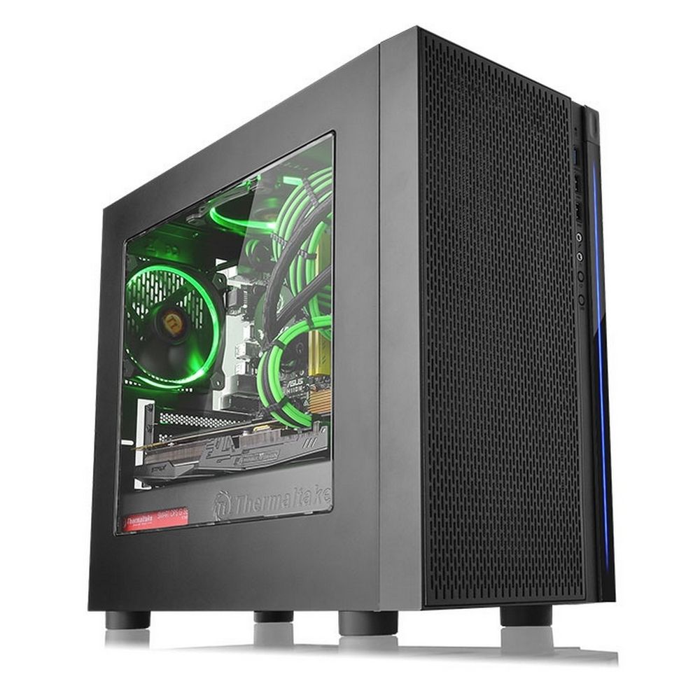 Корпус Thermaltake «Versa H18 CA-1J4-00S1WN-00 Black/Win/SPCC (871281) (CPU 155mm, VGA 350mm, Int. 3.5» x 2, 2.5” x 2, CA-1J4-00S1WN-00 USB 3.0 x 1, USB 2.0 x 2, HD Audio x 1)