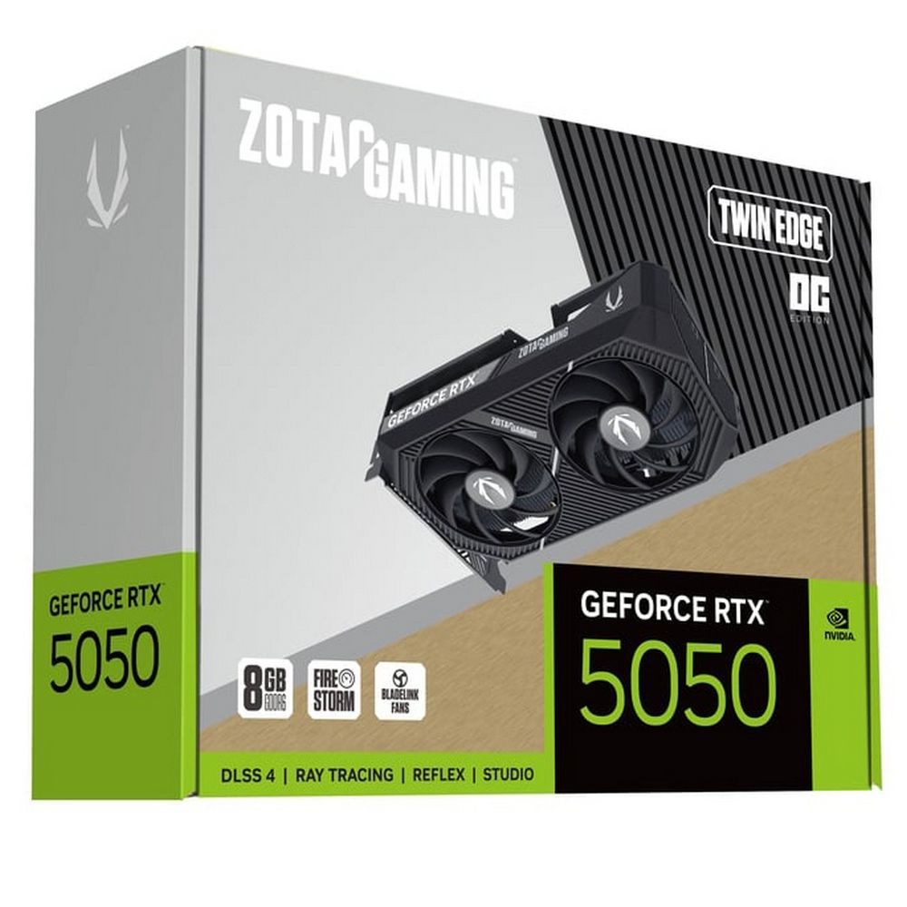 Видеокарта Zotac RTX5050 TWIN EDGE OC 8GB GDDR6 128bit 3xDP HDMI 2FAN MEDIUM PACK