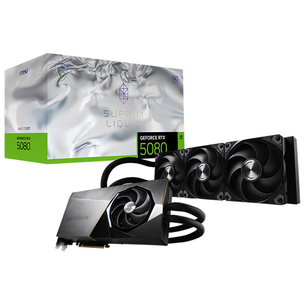 Видеокарта MSI RTX5080 SUPRIM LIQUID OC 16GB GDDR7 256bit 3xDP HDMI RTL