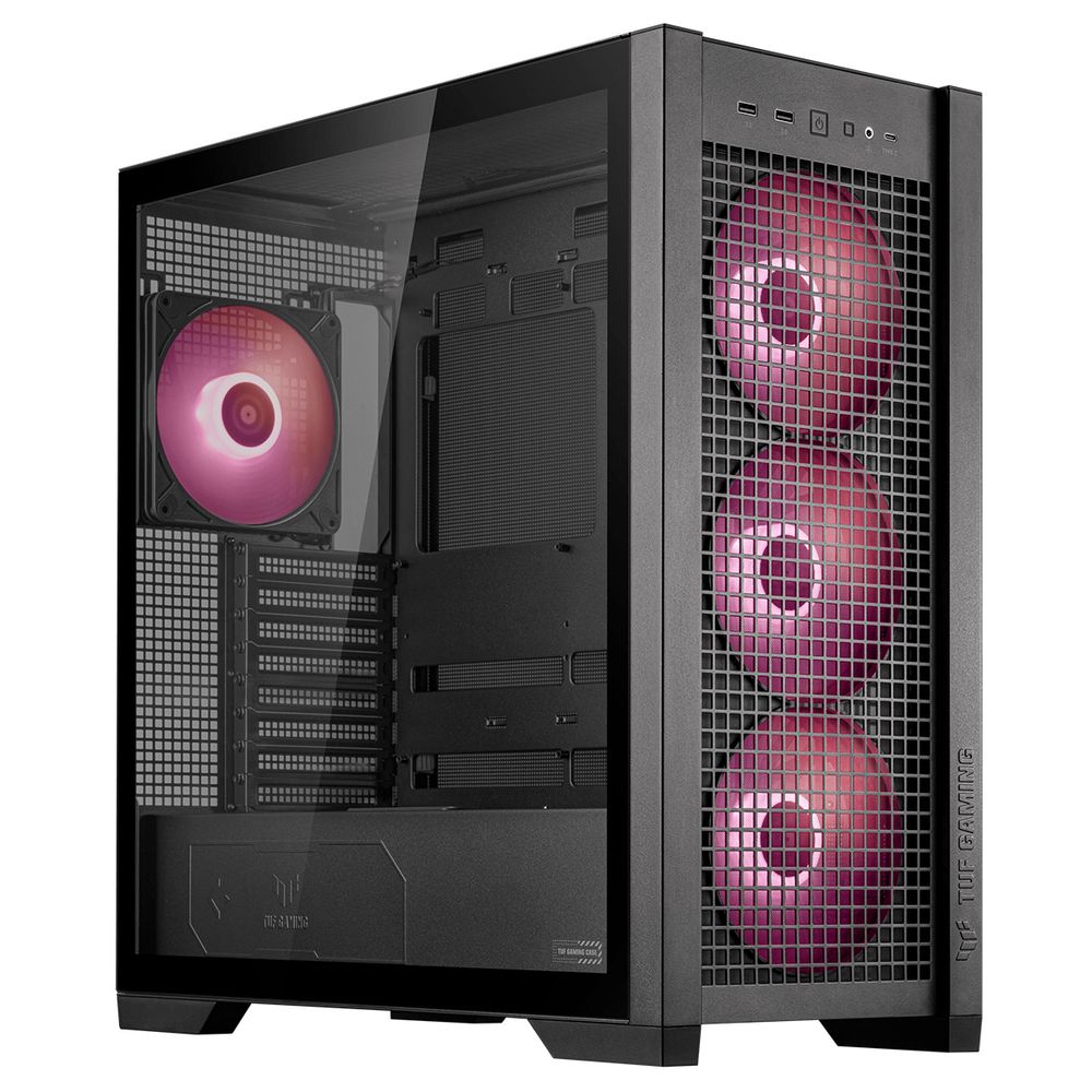Компьютерный корпус ASUS TUF GAMING GT302 TG ARGb черный (90DC00I0-B19000) GT302/ARGb FANS/BLK