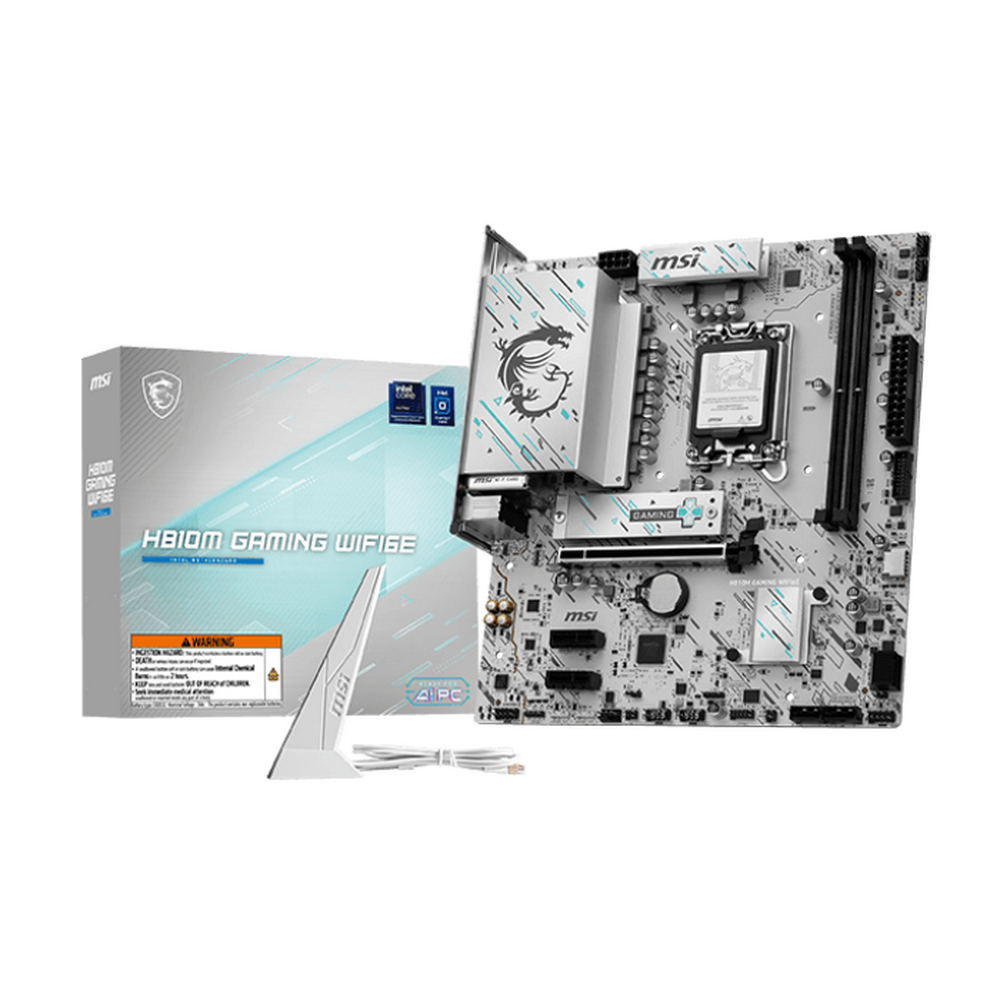 Материнская плата MSI BadPack H810M GAMING WIFI6E H810, LGA1851, 2*DDR5, 1*PCIEx16, 2*PCIEx1, 1*M.2, 2*TypeC, 4*USB3.2Gen1, 8*USB2.0, 4*SATA3.0, 2.5G, DP, HDMI, M-ATX, RTL bp