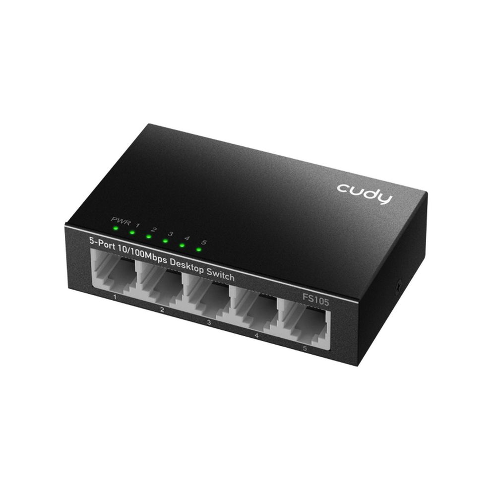 Коммутатор Cudy FS105, 5×100Мб, неуправляемый