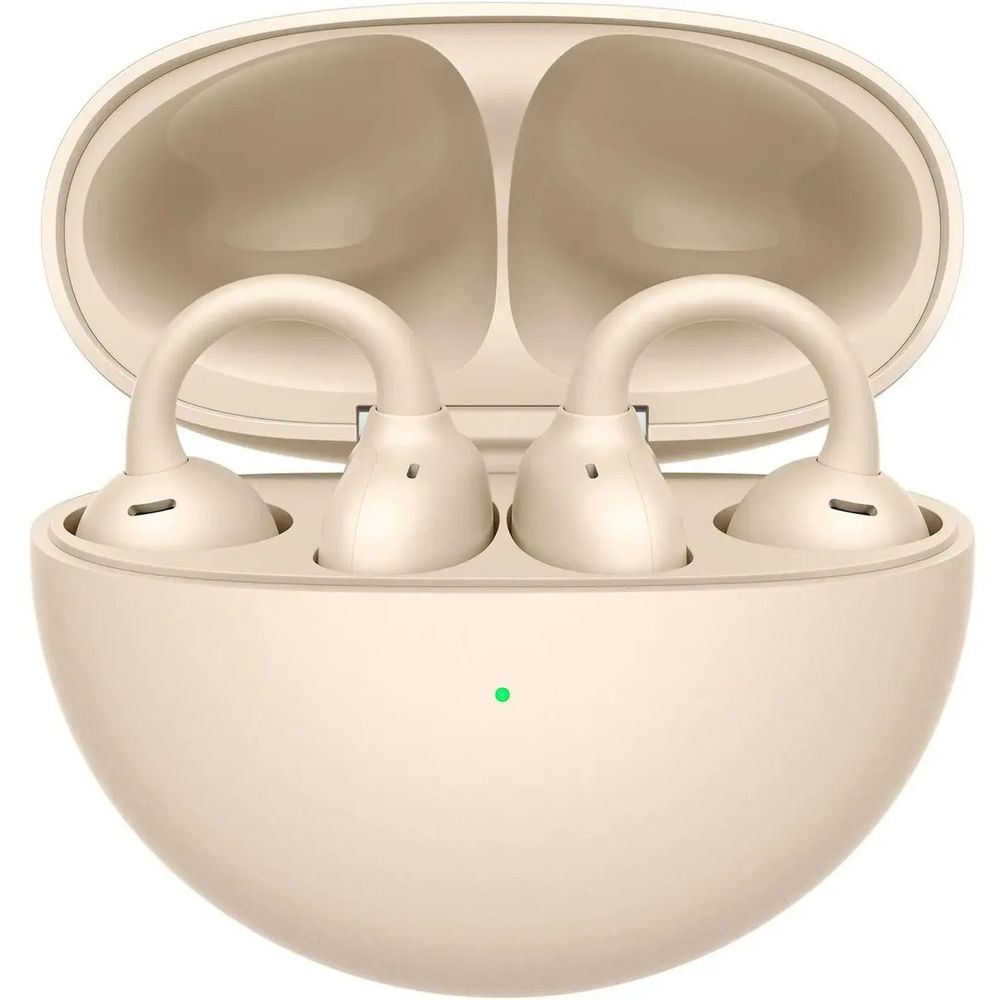 Гарнитура вкладыши Huawei FreeClip Dove-T00 бежевый беспроводные bluetooth клипса (55037342)