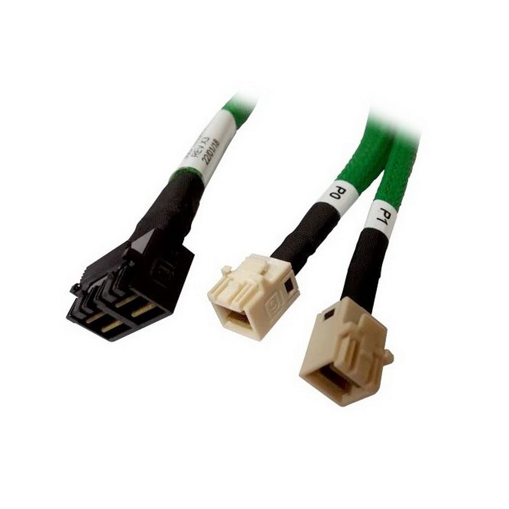 Кабель Amphenol Cable 05-50061-00,  U.2 Enabler, HD (SFF8643) -to- HD(W)(SFF8643), 1m, Used with Supermicro servers that use a ‘white’ mini-SAS HD connector on the NVMe-backplane (05-50061-00)