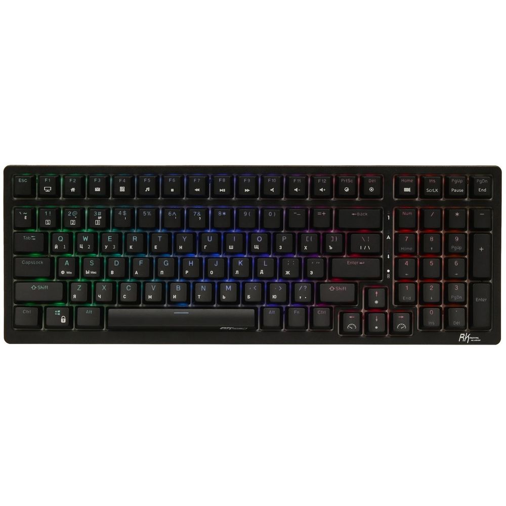 Клавиатура Royal Kludge RK98 Black (USB/2.4 GHz/Bluetoth, RGB, Hot Swap, Red switch)