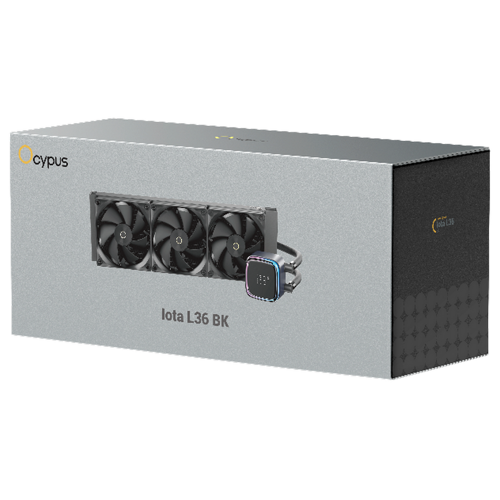Жидкостная система охлаждения Ocypus Вентилятор Cooler Iota L36 BK ARGB Black 300W/ All Intel/ AMD AM*/ Digital display / Screws