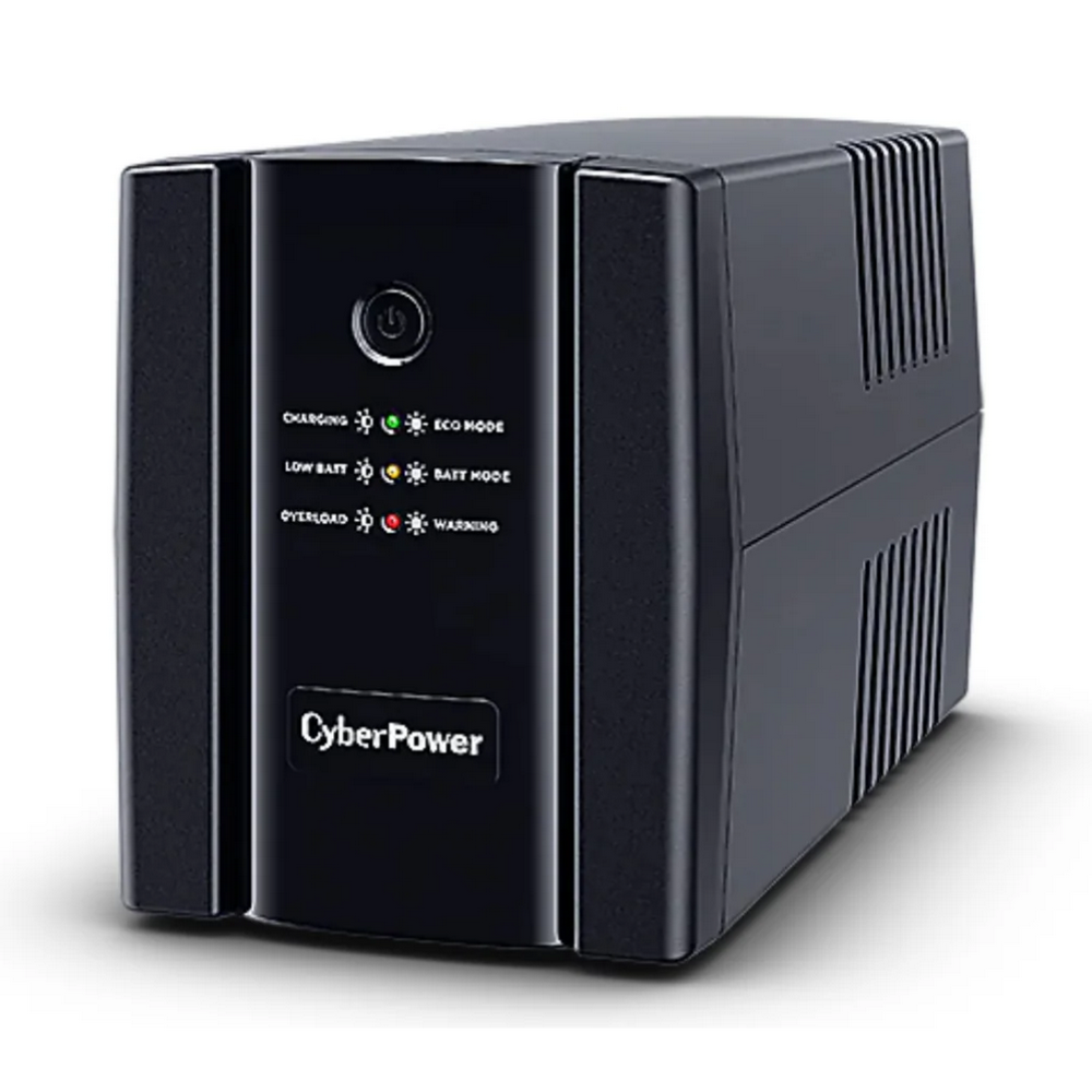 UT1500EG - Источник бесперебойного питания, CyberPower, UT1500EG, Мощность 1500ВА/900Вт, UTG-серия, Линейно-интерактивный, Напольный, LED/RJ11/RJ45e/USB, AVR: 165-290В, АКБ 12В/7,5 Ач*2шт., Вых: 4xSchuko, Чёрный