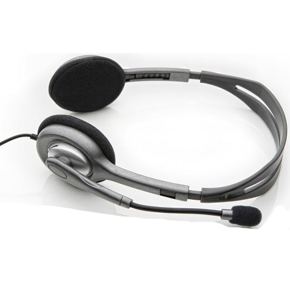 Гарнитура Logitech H110 серая, 2х jack 3.5мм, поворотный микрофон, кабель 1.8м