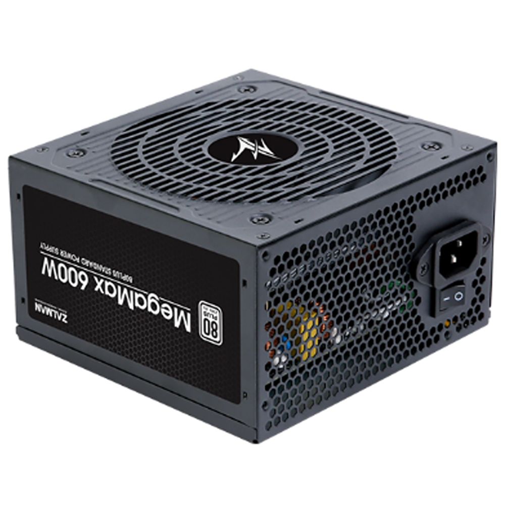 Блок питания ZALMAN 600W MegaMax V2 черный (ATX, 80+, APFC, 20+4P, 2xPCIe 6+2P, 4хMolex, 6xSATA, 120mm fan, RTL) (ZM600-TXII)