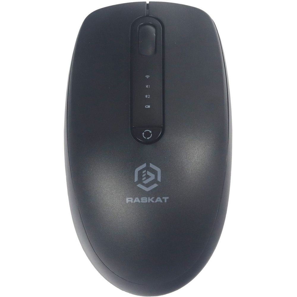 Мышь беспроводная Raskat M002WBR черный, 1600 dpi, радиоканал, Bluetooth, USB, кнопки - 4