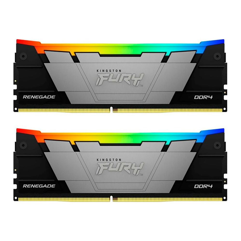 Модуль памяти Kingston 64GB DDR4 3600 FURY Renegade RGB Black XMP Non-ECC Unbuffered DIMM (Kit 2*32gb) 2RX8 18-22-22 1.35V 288-pin 16Gbit